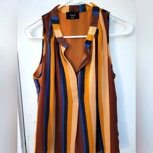 Vici striped sleevless blouse